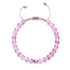 Rosa | Silber | Meerjungfrau Glas Makramee Perlen Armband